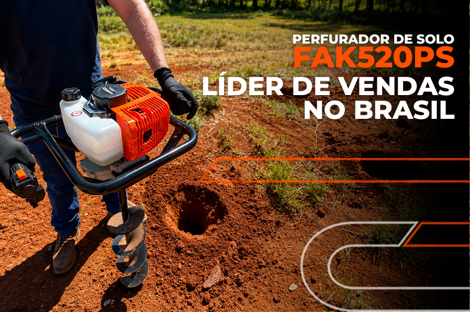 Perfurador de Solo Carbon Fak: por que o FAK520PS é líder de vendas no Brasil