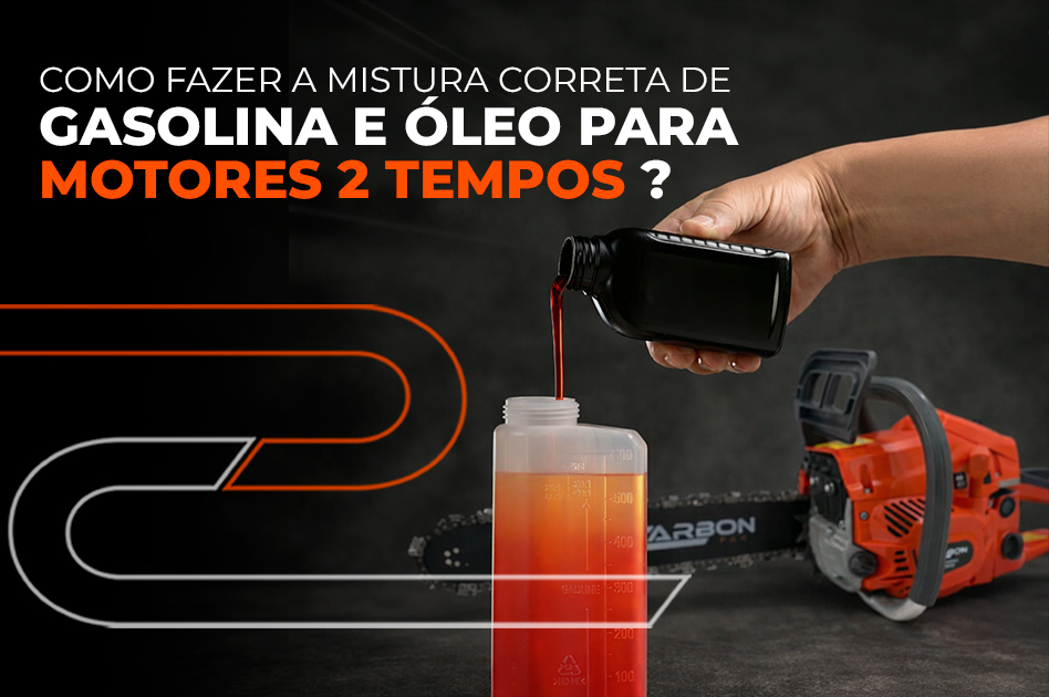 Como fazer a mistura correta de gasolina e óleo para motores 2 tempos Carbon Fak